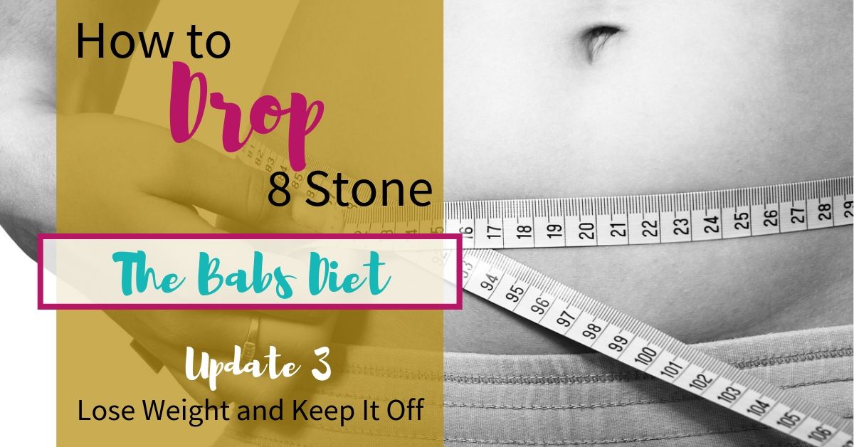 image of tummy with measuring tape and text overlay How to drop 8 stone. Lose weight and keep it off