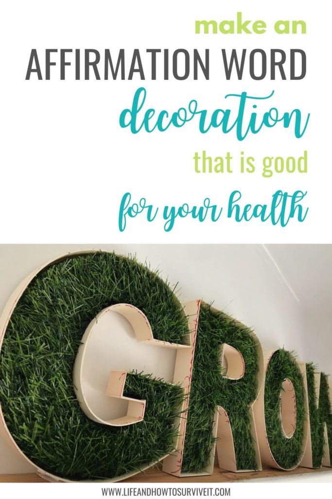 Grow fake grass decorative letters