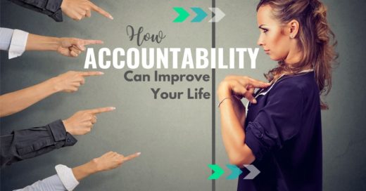 How Accountability can improve your life, text over image of fingers pointing at a girl