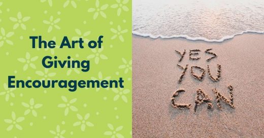 the art of giving encouragement - 'yes you can' written in the sand